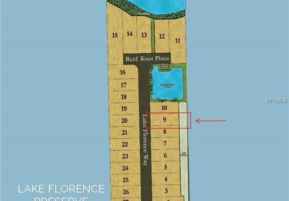 Map of Lake Florence Preserve highlighting Lake Florence Way and nearby lots, relevant to real estate listings in Winter Park, FL.