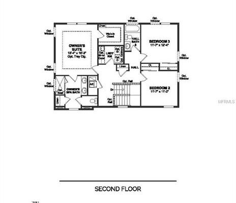 Floor plan of the second floor for a property at 896 Grand Hilltop, Apopka, FL, featuring an owner's suite, two additional bedrooms, and designated bathrooms, highlighting the layout for potential buyers.