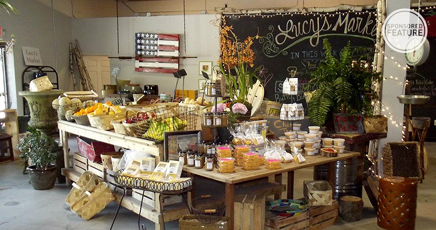 Lucy's Market interior showcasing fresh produce, organic products, and a welcoming shopping environment in Winter Park.
