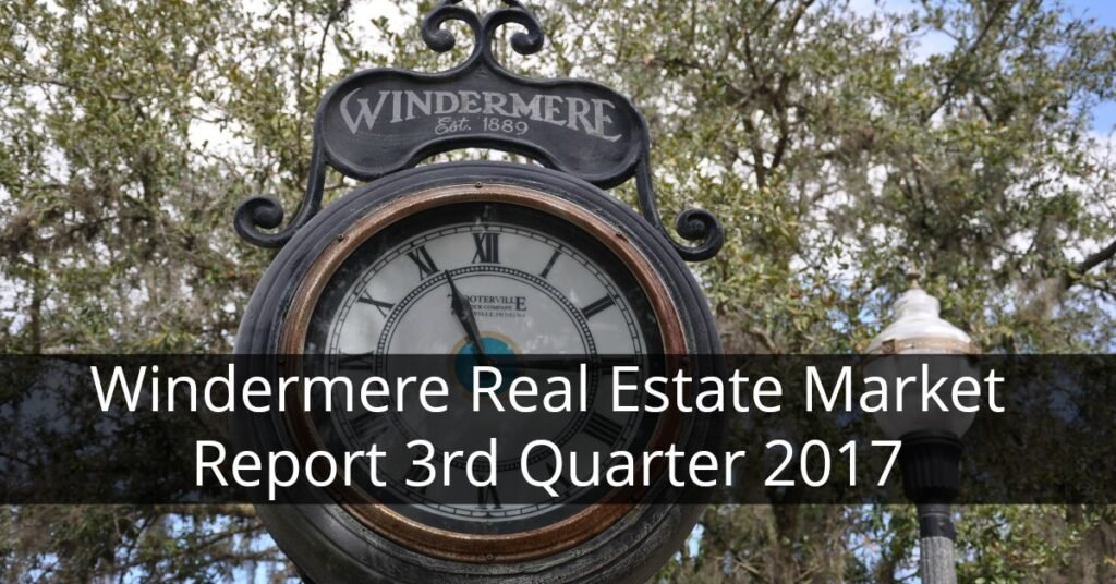 Windermere clock displaying real estate market report for 3rd quarter 2017, emphasizing local insights and trends.
